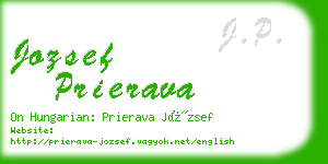 jozsef prierava business card